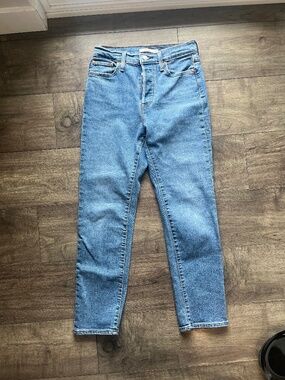 Levi's wedgie straigh blue jeans denim